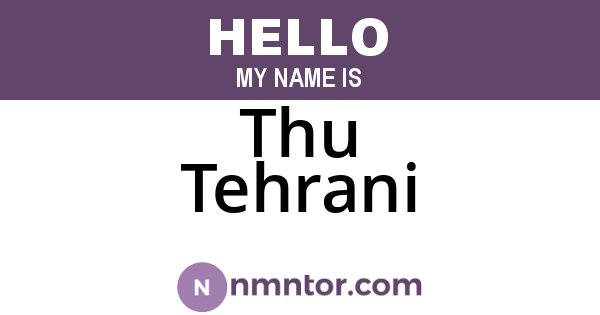 Thu Tehrani