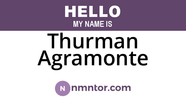 Thurman Agramonte