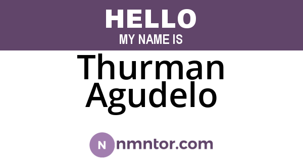 Thurman Agudelo