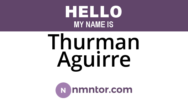 Thurman Aguirre