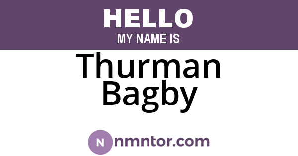 Thurman Bagby