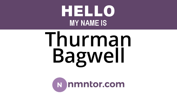 Thurman Bagwell