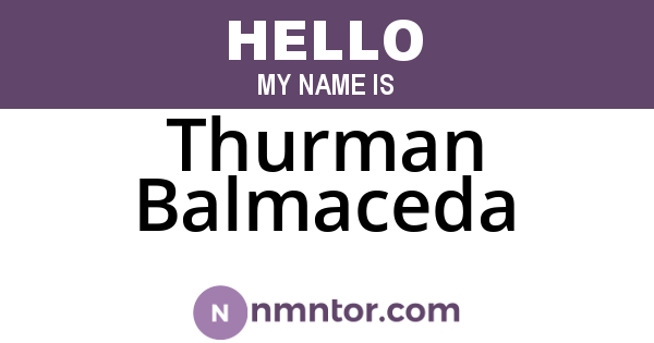 Thurman Balmaceda
