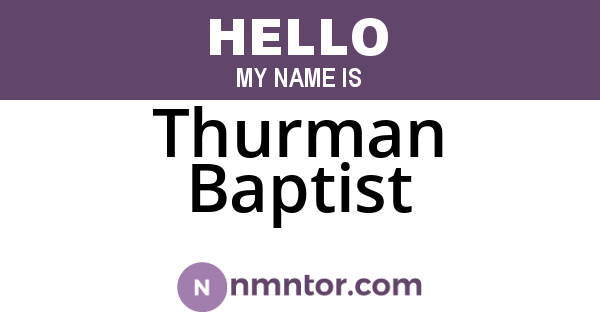 Thurman Baptist