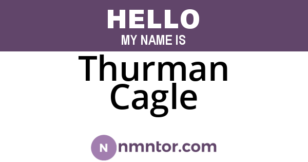 Thurman Cagle