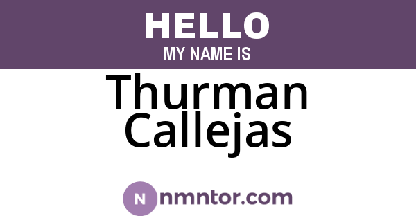 Thurman Callejas