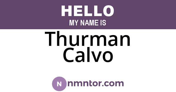 Thurman Calvo
