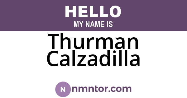 Thurman Calzadilla