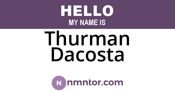 Thurman Dacosta