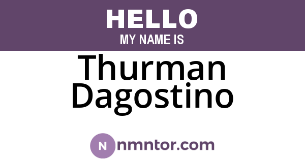 Thurman Dagostino