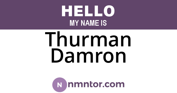 Thurman Damron
