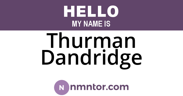 Thurman Dandridge