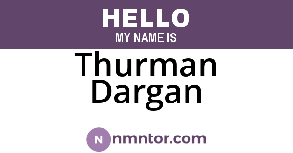Thurman Dargan