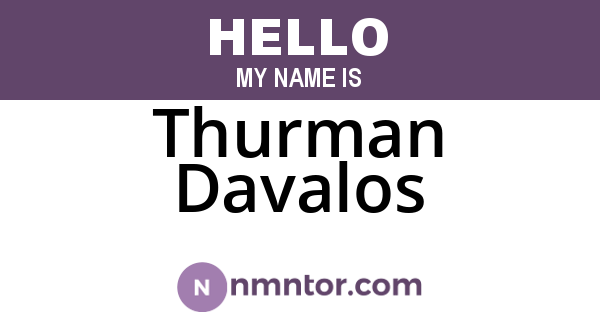 Thurman Davalos