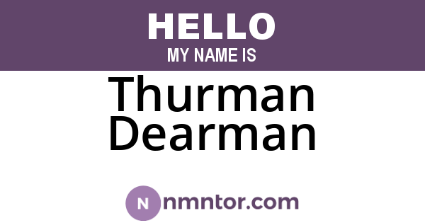 Thurman Dearman
