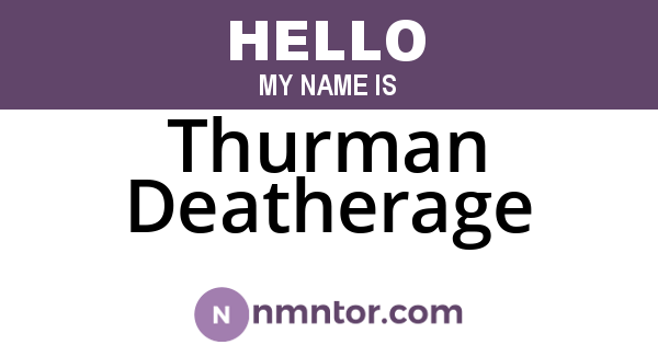 Thurman Deatherage