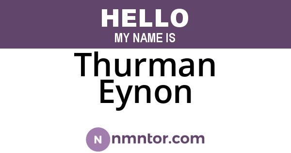 Thurman Eynon