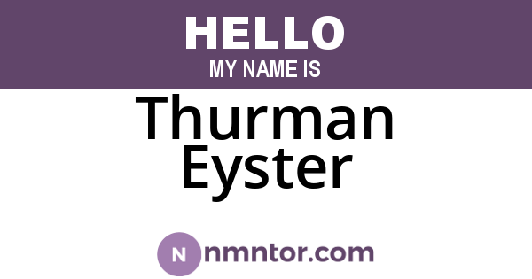 Thurman Eyster