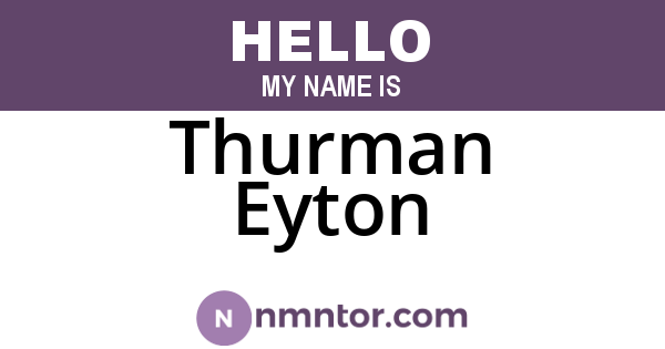 Thurman Eyton