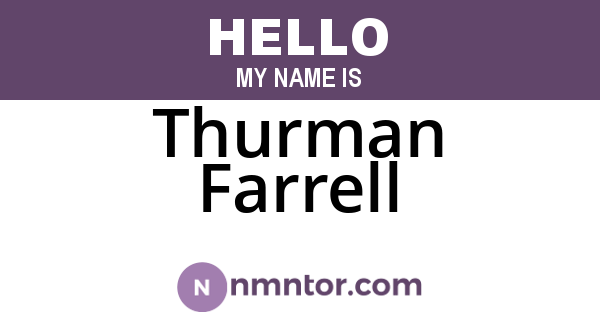 Thurman Farrell