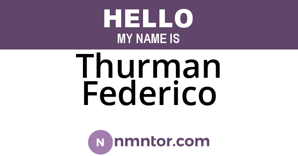 Thurman Federico