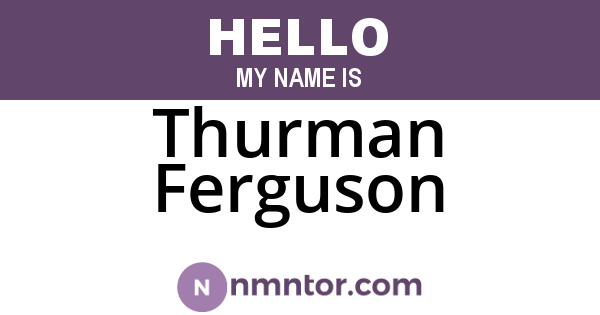 Thurman Ferguson