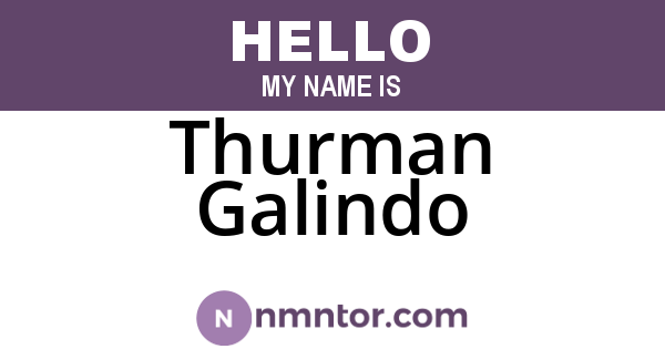 Thurman Galindo