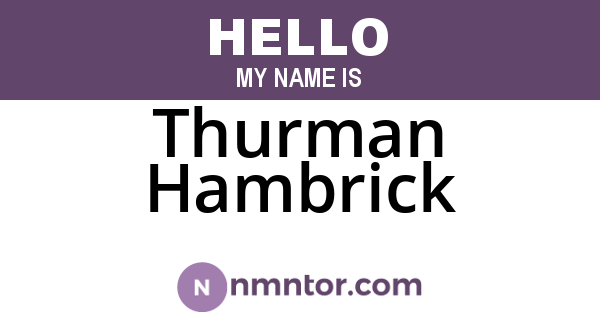 Thurman Hambrick