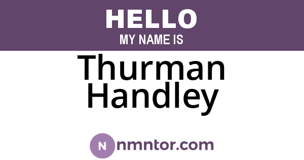 Thurman Handley