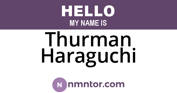 Thurman Haraguchi