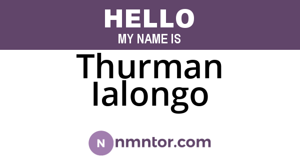 Thurman Ialongo