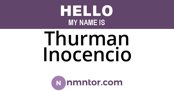 Thurman Inocencio