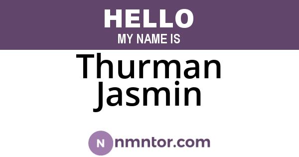 Thurman Jasmin
