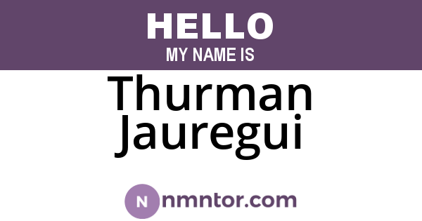 Thurman Jauregui