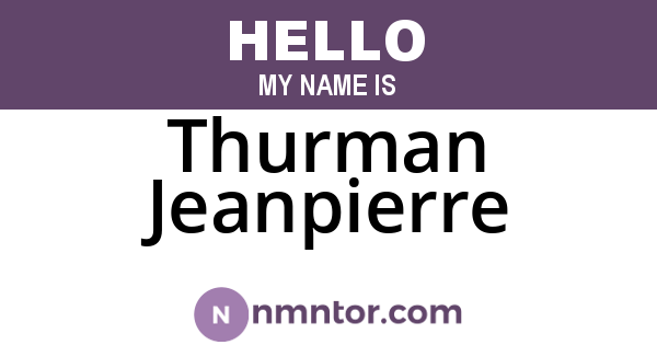 Thurman Jeanpierre