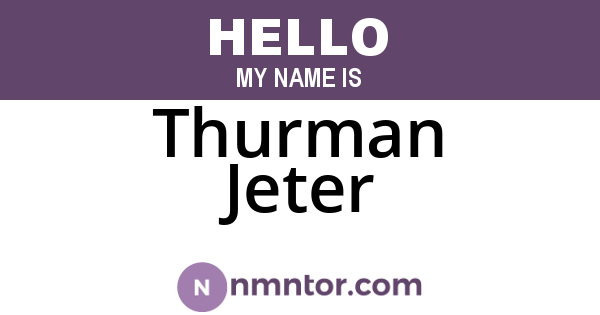 Thurman Jeter