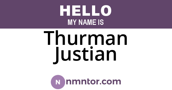 Thurman Justian