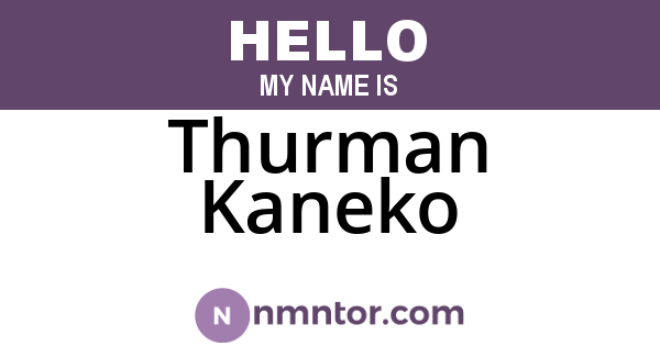 Thurman Kaneko