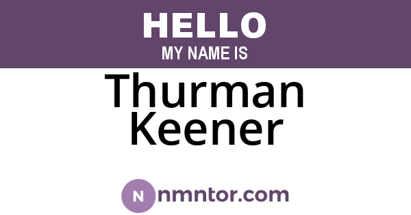 Thurman Keener
