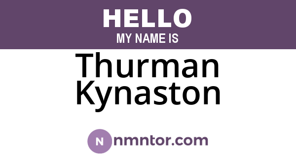 Thurman Kynaston