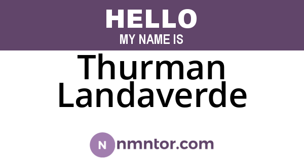 Thurman Landaverde