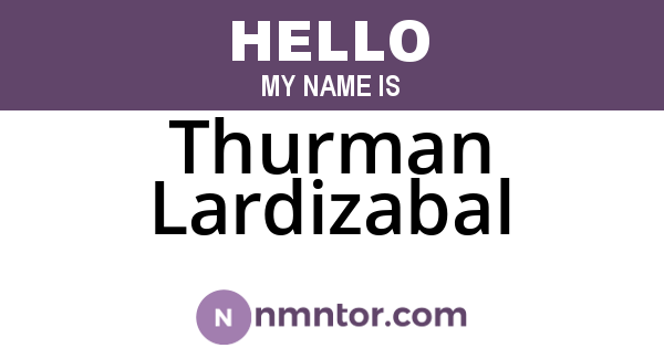 Thurman Lardizabal