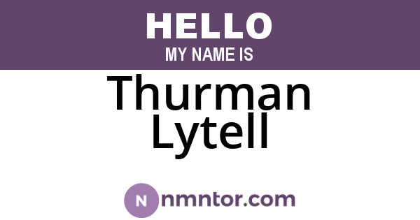 Thurman Lytell