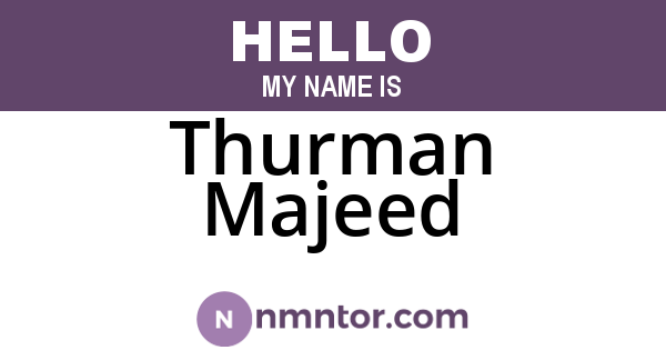 Thurman Majeed