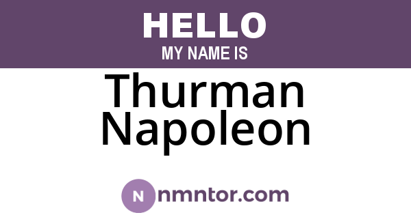 Thurman Napoleon