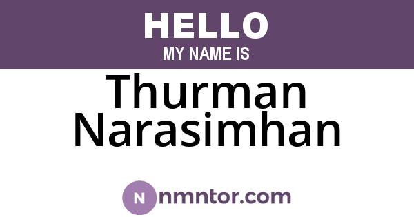 Thurman Narasimhan
