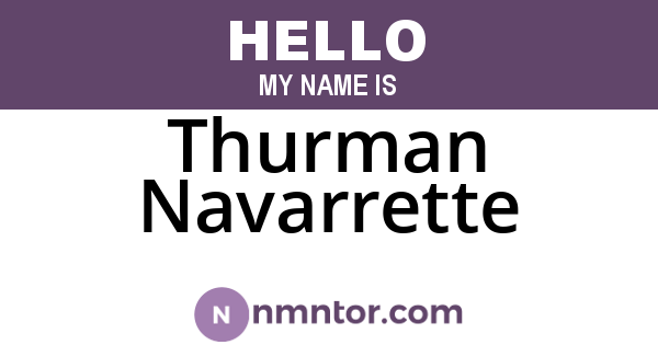 Thurman Navarrette