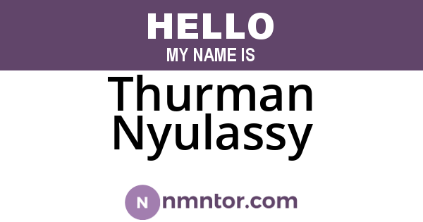 Thurman Nyulassy