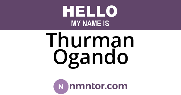 Thurman Ogando
