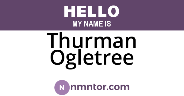 Thurman Ogletree